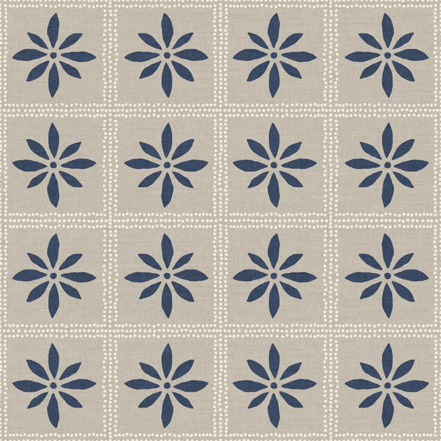 Traditional Adire-inspired wallpaper with indigo blue and white tribal patterns, perfect for modern and cultural interior décor.