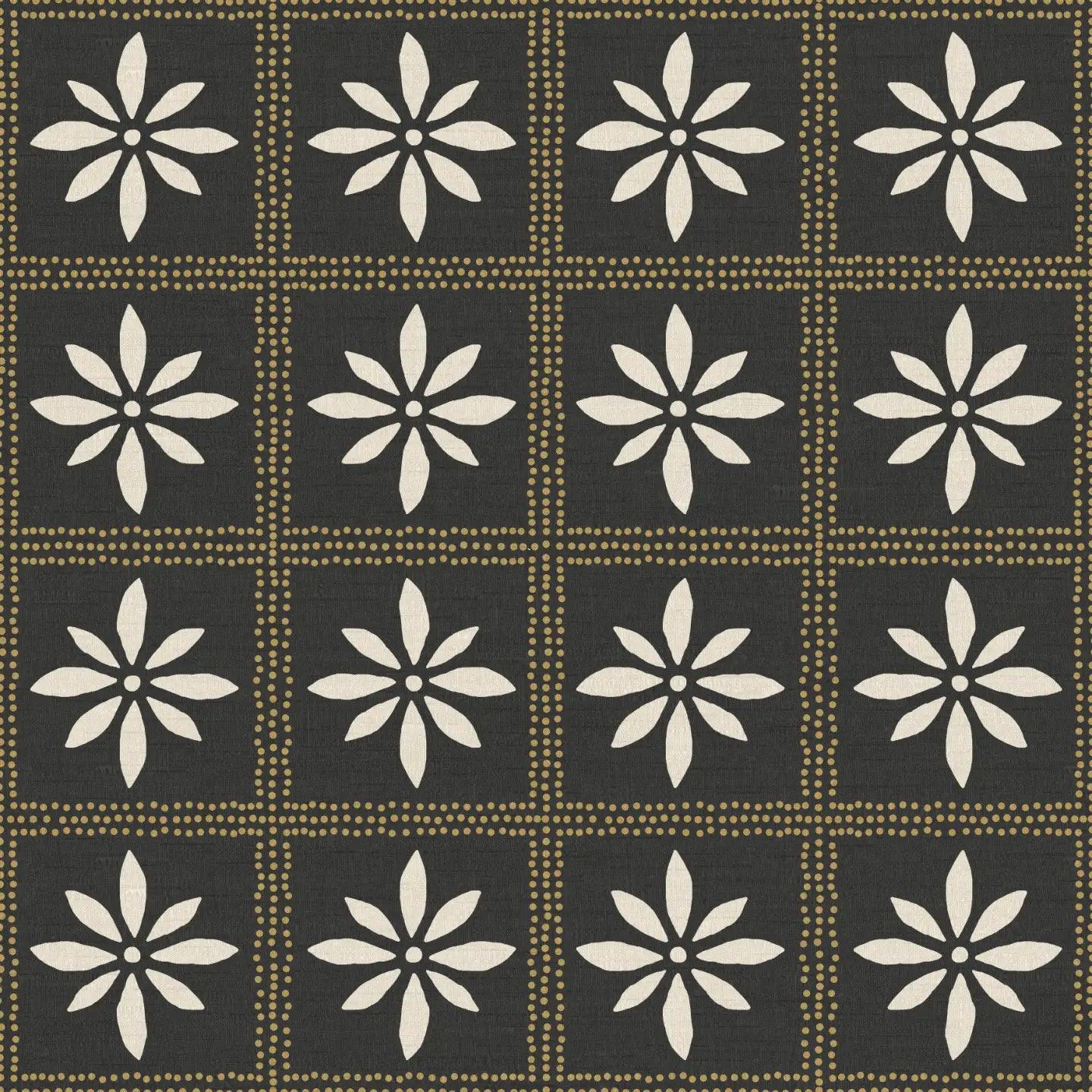 Deep warm chocolate wallpaper with tribal Adire patterns, creating a cozy, sophisticated, and inviting atmosphere for home décor.