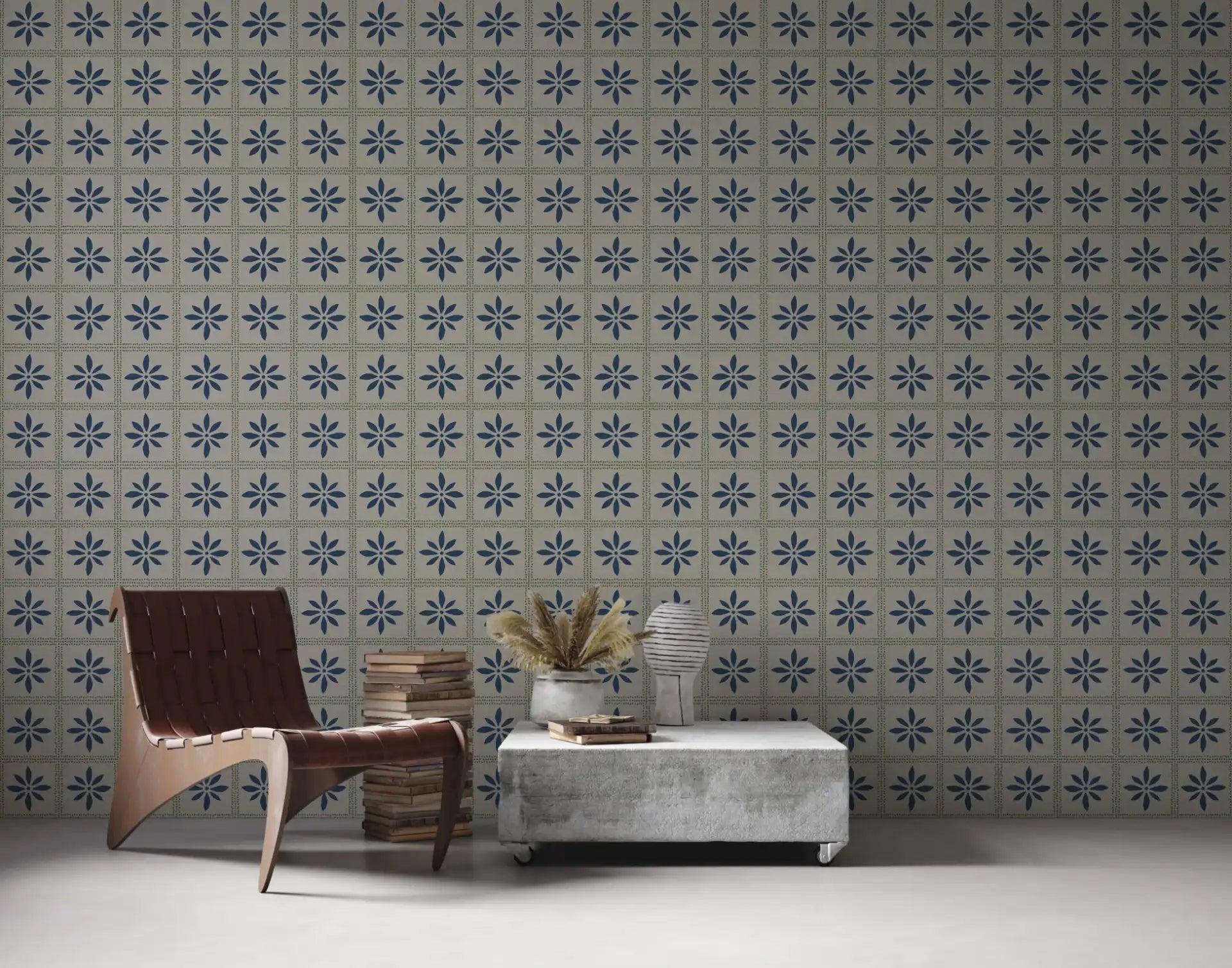Bold and sophisticated abstract wallpaper with soft, organic forms, perfect for contemporary and artistic interior styling.