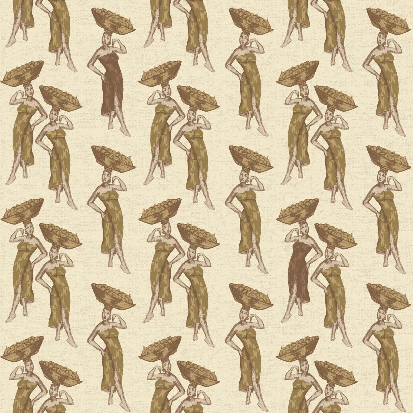 Daavi wallpaper roll presenting Afro-fusion design elements in Gold Coast tones.