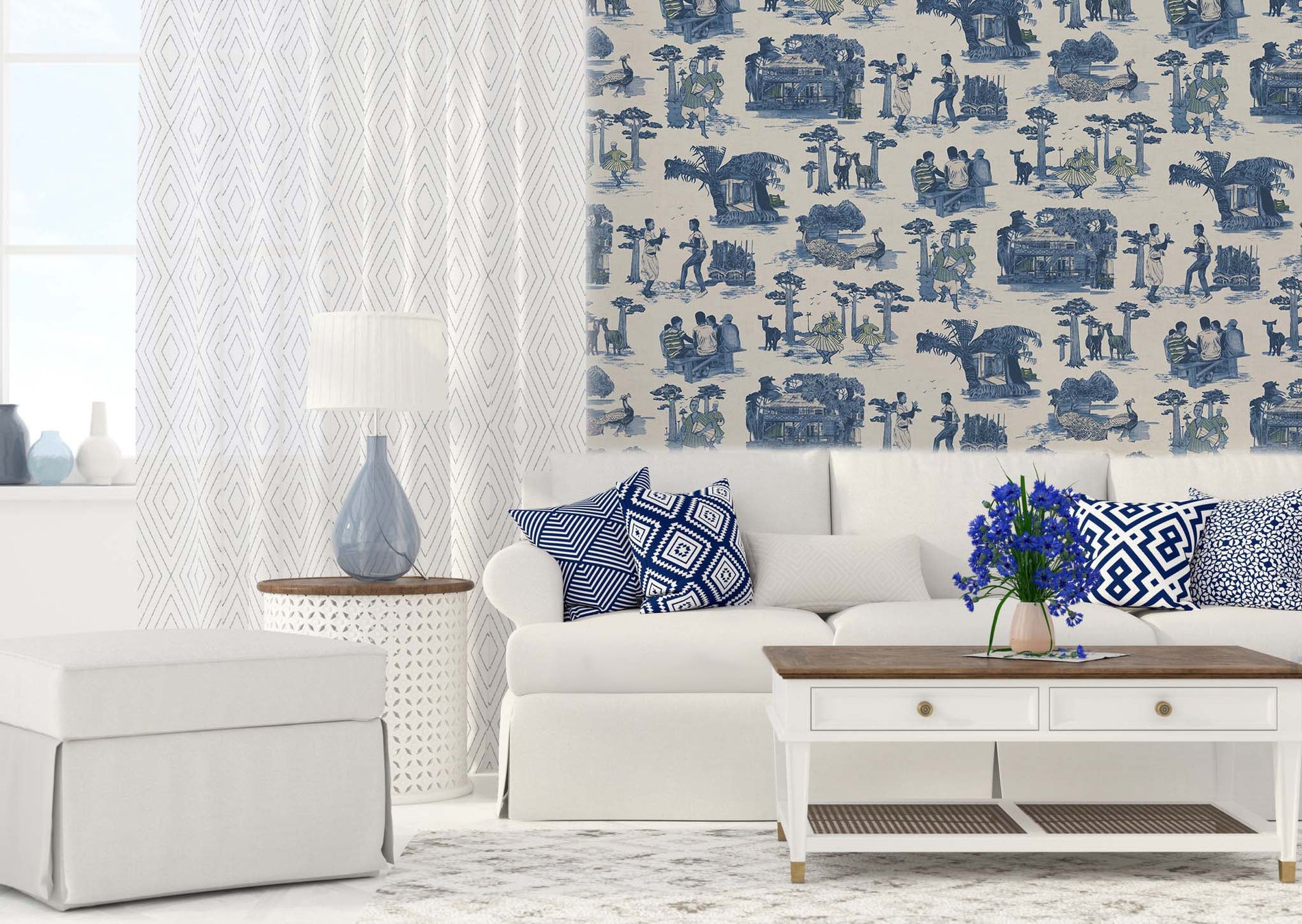 Transform Your Living Room with Stunning Wallpaper
