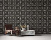 Chic wallpaper with artistic brushstroke patterns in neutral hues, ideal for adding texture and depth to living spaces.