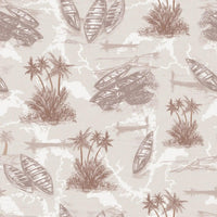 Cape Coast wallpaper roll highlighting Ghana's fishing heritage in Dusty Pink hues.