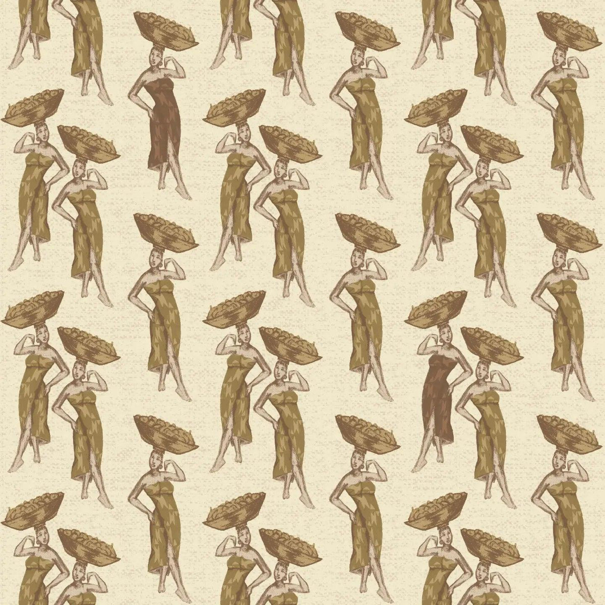 Daavi wallpaper roll presenting Afro-fusion design elements in Gold Coast tones.