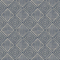 Roll of Àdìrẹ-style wallpaper showcasing deep indigo and white motifs, perfect for infusing traditional African artistry into modern decor.