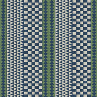 Repeating geometric pattern tutu wallpaper featuring blue and white squares and triangular shapes.