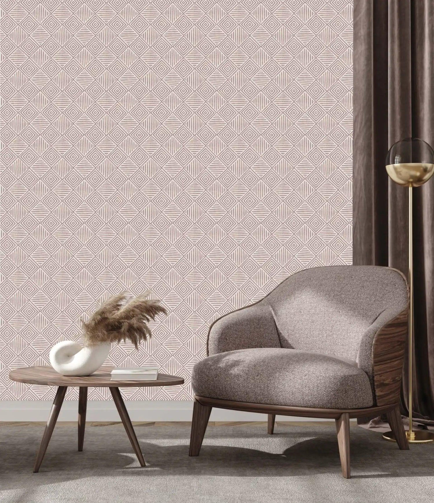 Detailed view of Àdìrẹ-patterned wallpaper in classic blue and white, ideal for creating a bold, culturally infused accent wall.