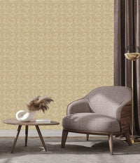 Àdìrẹ-style wallpaper featuring complex blue and white patterns, perfect for adding depth and cultural significance to interiors.