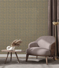 Àdìrẹ-style wallpaper with elaborate indigo and white patterns, ideal for creating a statement wall rich in African heritage.
