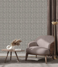 Deep blue Àdìrẹ-patterned wallpaper with unique tribal motifs, offering a sophisticated and cultural aesthetic for walls.